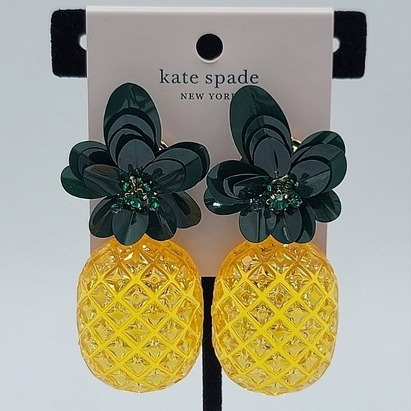 kate spade Jewelry - Kate Spade Pineapple Crystal Earrings NWT #842
